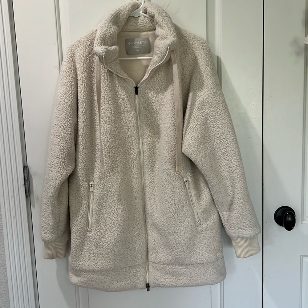 🧸 Athleta Cream Sherpa Cozy Jacket